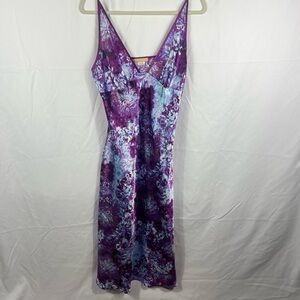 Floral Purple and Blue Slip Dress